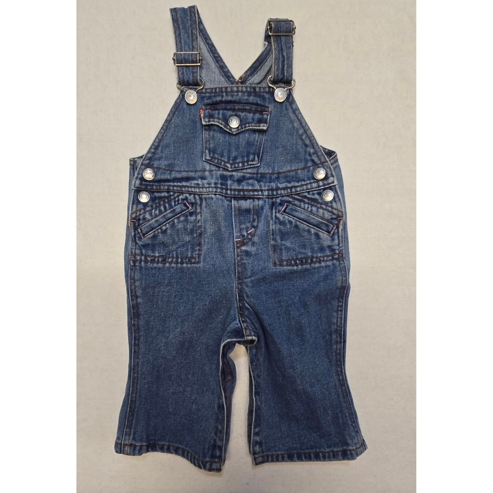 Levis Baby Girl‎ Denim Overalls 12M Jean Overalls Dark Wash Cute